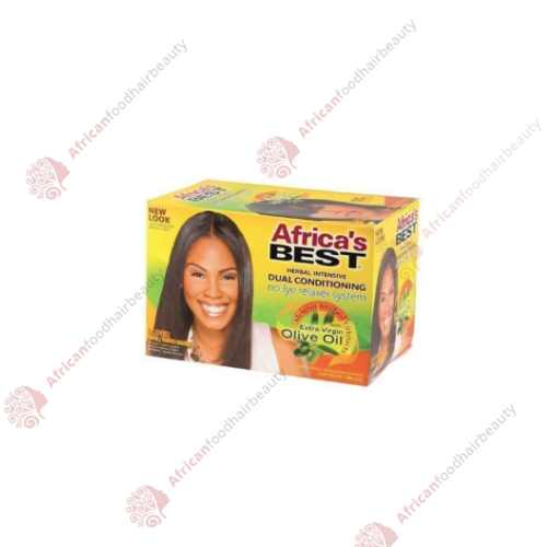  Africa's Best Olive Oil No-lye Relaxer Kit Super- africanfoodhairbeauty