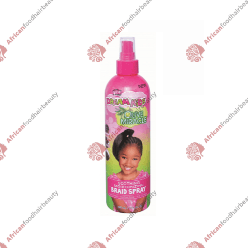 African Pride Dream Kids Olive Miracle Braid Spray 8oz - africanfoodhairbeauty