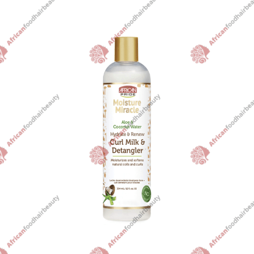 African Pride Moisture Curl Milk & Detangler 12oz - africanfoodhairbeauty