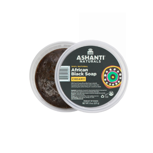 Ashanti Naturals African Black Soap Creamy 8oz - africanfoodhairbeauty