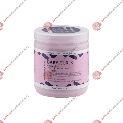 Aunt Jackie's Kids Baby Curls Curling & Twisting Custard 15oz - africanfoodhairbeauty
