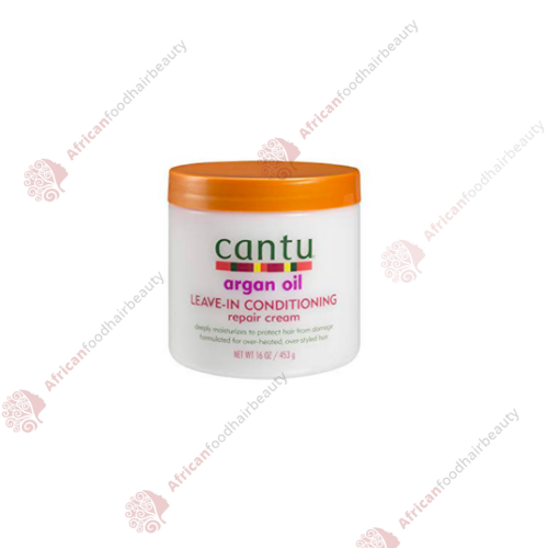 Cantu Argan Oil Leave-in Conditioning Repair Cream  16oz - africanfoodhairbeauty