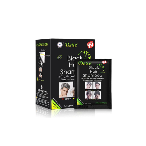 Dexe Black Hair Shampoo 25ml x 10 - africanfoodhairbeauty