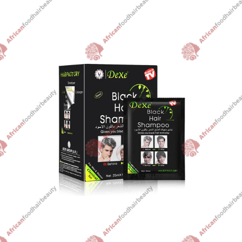 Dexe Black Hair Shampoo 25ml x 10 - africanfoodhairbeauty