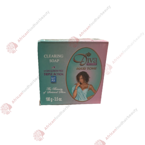Diva Maxi Tone Triple Action Clearing Soap 100g- africanfoodhairbeauty