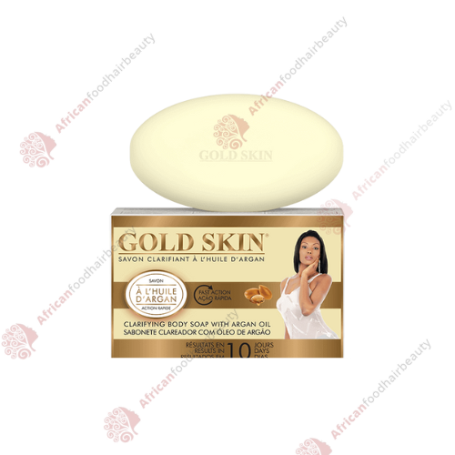 Gold Skin Clarifying soap with Argan Oil 180g   - africanfoodhairbeauty