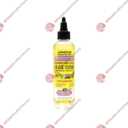 Jamaican Mango & Lime Braid Your Way Braid Elixir 4oz - africanfoodhairbeauty