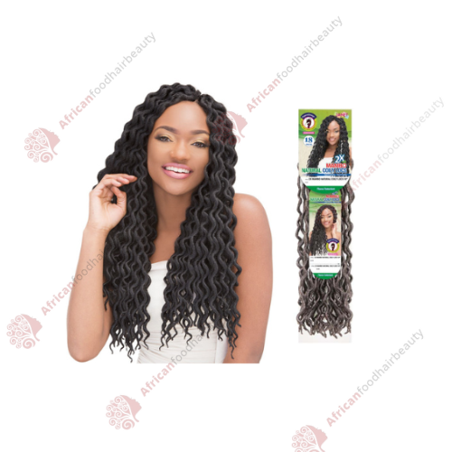  Janet 2x Mambo Natural Coly Locs 18"- africanfoodhairbeauty