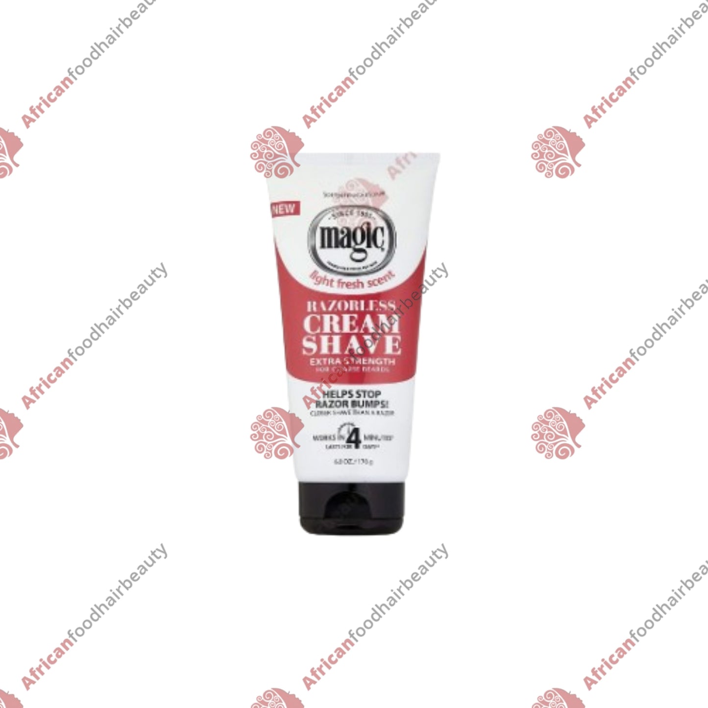 Magic razorless cream shave extra strength 6oz