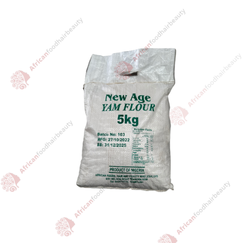 New Age yam flour (elubo) 5kg  - africanfoodhairbeauty