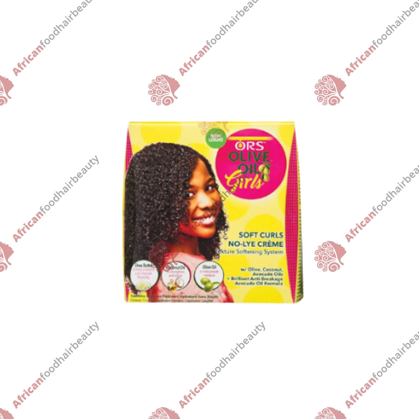 ORS Olive Oil Girls Soft Curls No-Lye Creme Texture Softening System 1app