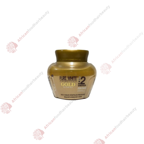 Pure White Cosmetics Gold Glowing Cream Unifier 2 250ml - africanfoodhairbeauty
