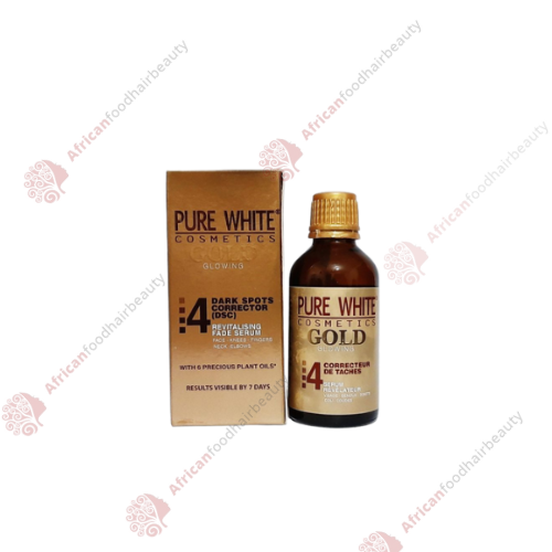 Pure White Cosmetics Gold Glowing Serum Dark Spots Corrector 50ml - africanfoodhairbeauty