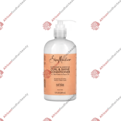 Shea Moisture Cococnut & Hibiscus Curl & Shine Conditioner 13oz - africanfoodhairbeauty