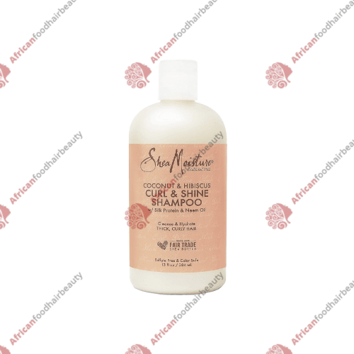 Shea Moisture Cococnut & Hibiscus Curl & Shine Shampoo 13oz - africanfoodhairbeauty