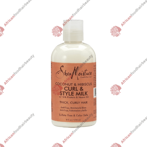 Shea Moisture Coconut & Hibiscus Curl & Style Milk 8oz - africanfoodhairbeauty