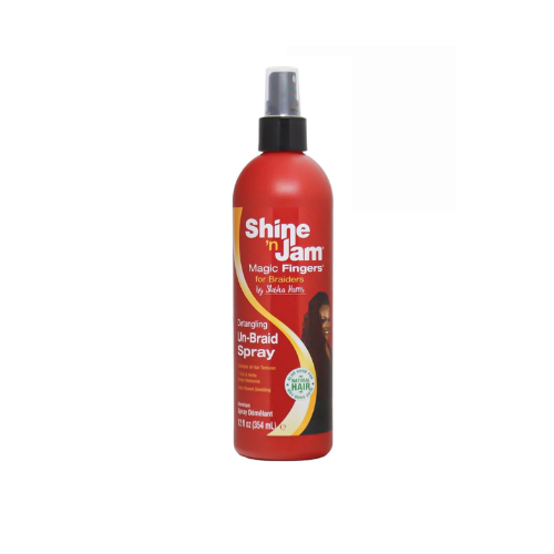 Shine N Jam Magic Fingers Dentangling Un-Braid Spray 12oz - africanfoodhairbeauty