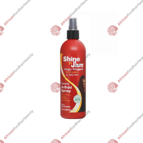 Shine N Jam Magic Fingers Dentangling Un-Braid Spray 12oz - africanfoodhairbeauty
