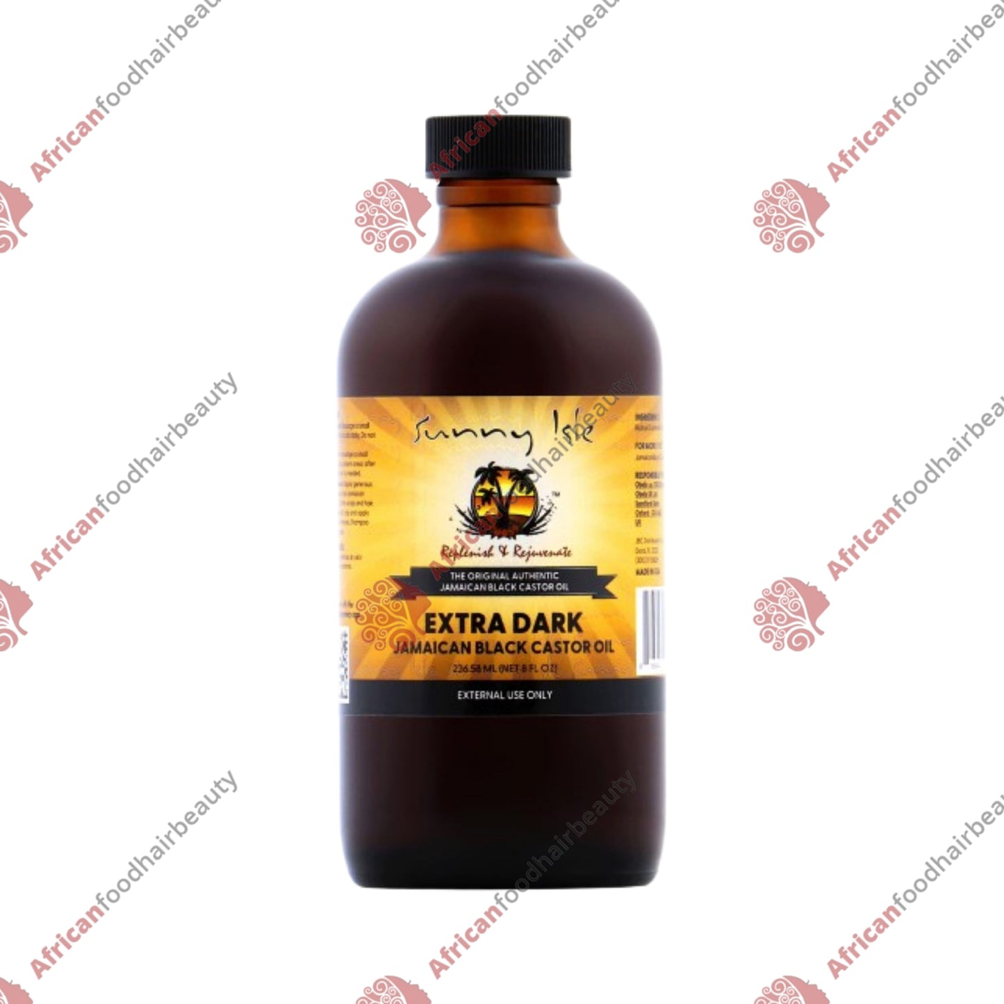 Sunny Isle Extra Dark Jamaican Black Castor Oil 8oz - africanfoodhairbeauty