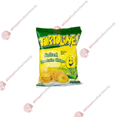 Tortolines salted plantain chips 2.5oz - africanfoodhairbeauty