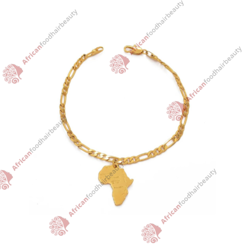 Unisex Gold Colour Africa Bracelet/Choker - africanfoodhairbeauty