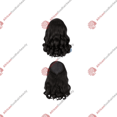 Yaki Straight With Loose Curls Ponytail 16" - africanfoodhairbeauty