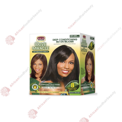 African Pride Olive Miracle Relaxer 8app Regular - africanfoodhairbeauty