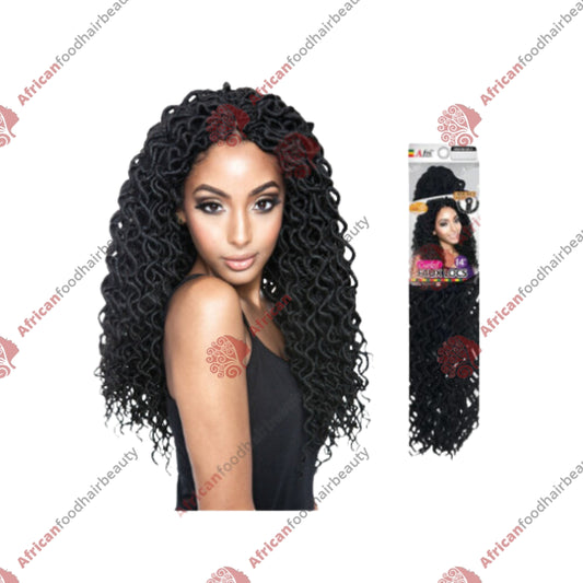 Afri-Naptural curled faux locs 18"