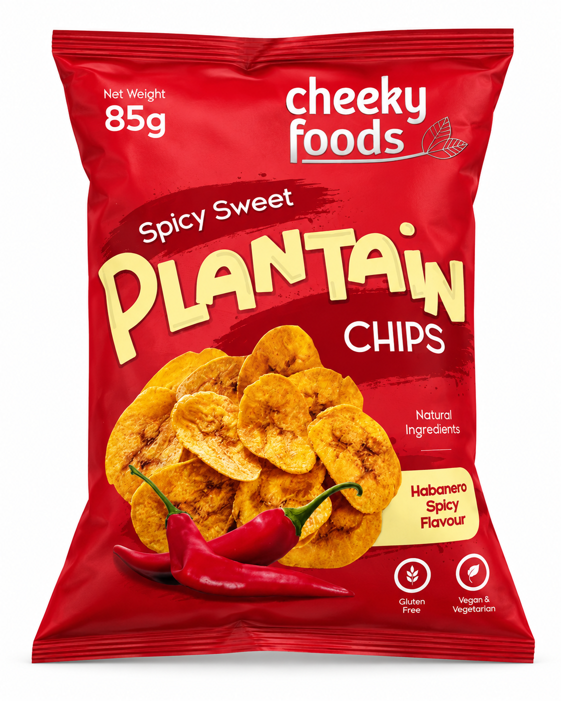 Cheeky Foods Spicy Sweet Plantain Chips 85g