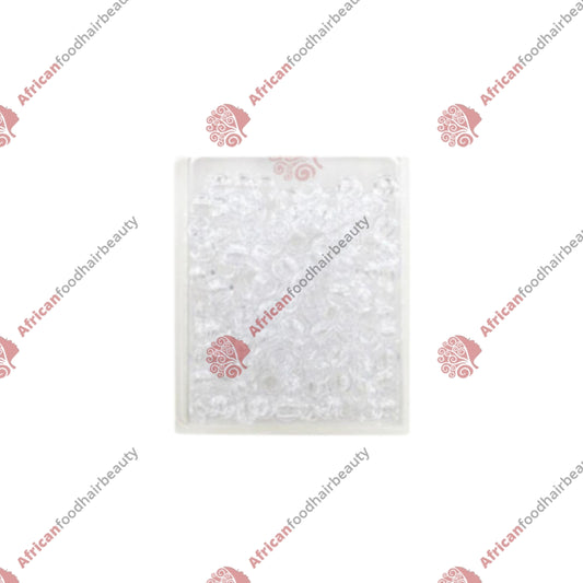 Clear hair beads - 80 pieces