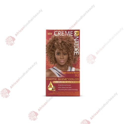 Creme of Nature light caramel brown hair color - africanfoodhairbeauty