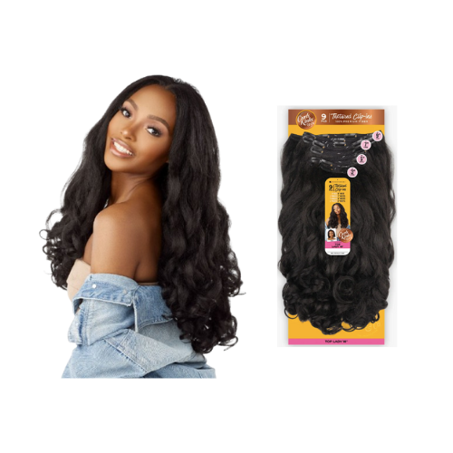 Curls Kinks & Co Textured Clip Ins Top Lady 18" - africanfoodhairbeauty