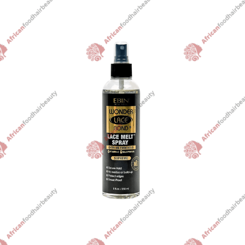 Ebin Wonder Lace Bond Lace Melt Spray Extreme Firm Hold 8.5oz - africanfoodhairbeauty