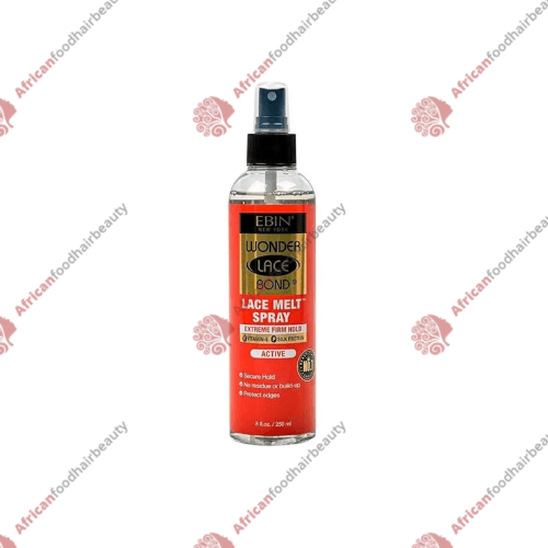 Ebin Wonder Lace Bond Lace Melt Spray Extreme Firm Hold Active 8.5oz - africanfoodhairbeauty