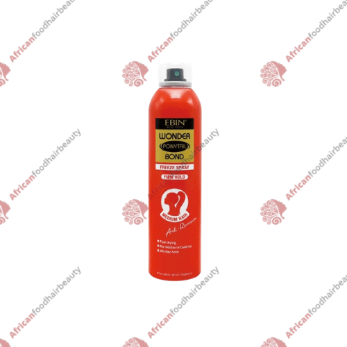 Ebin Wonder Ponytail Freeze Spray Firm Hold 8oz - africanfoodhairbeauty