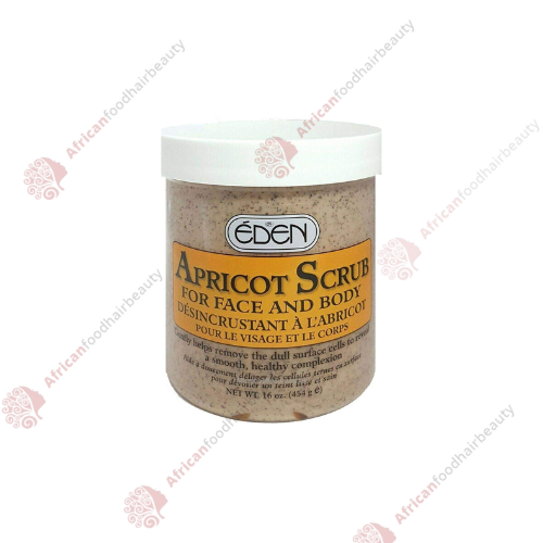 Eden apricot scrub (for face & body) 16oz- africanfoodhairbeauty