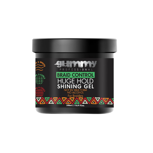Gummy Braid Control Huge Hold Shining Gel 16.91oz -africanfoodhairbeauty