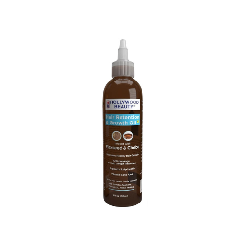 Hollywood Beauty Growth Oil Flaxseed & Chebe 4oz - africanfoodhairbeauty