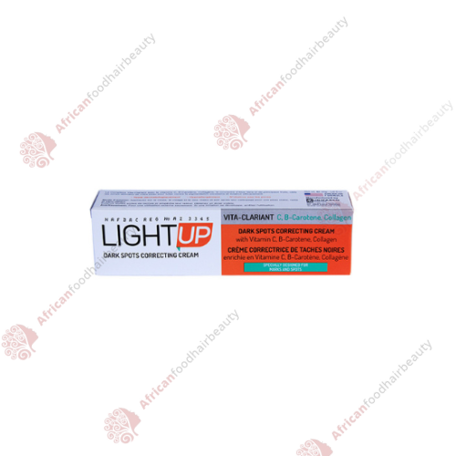  Light-Up Dark Spot Correcting Cream With Vitamin C, B-Carotene & Collagen 40g - africanfoodhairbeauty