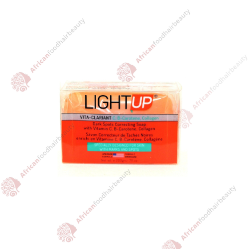 Light-Up Dark Spot Correcting Soap With Vitamin C, B-Carotene & Collagen 200g - africanfoodhairbeauty