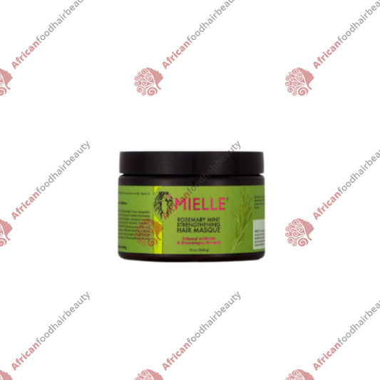 Mielle Rosemary Mint Strengthening Hair Masque 12oz - africanfoodhairbeauty