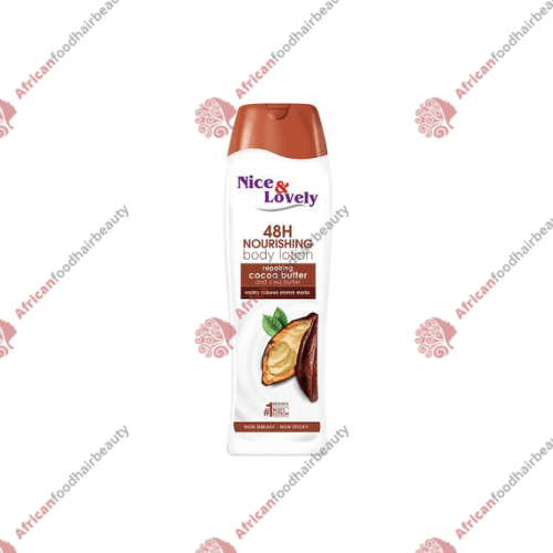 Nice & Lovely Nourishing Body Lotion Cocoa Butter 600ml - africanfoodhairbeauty