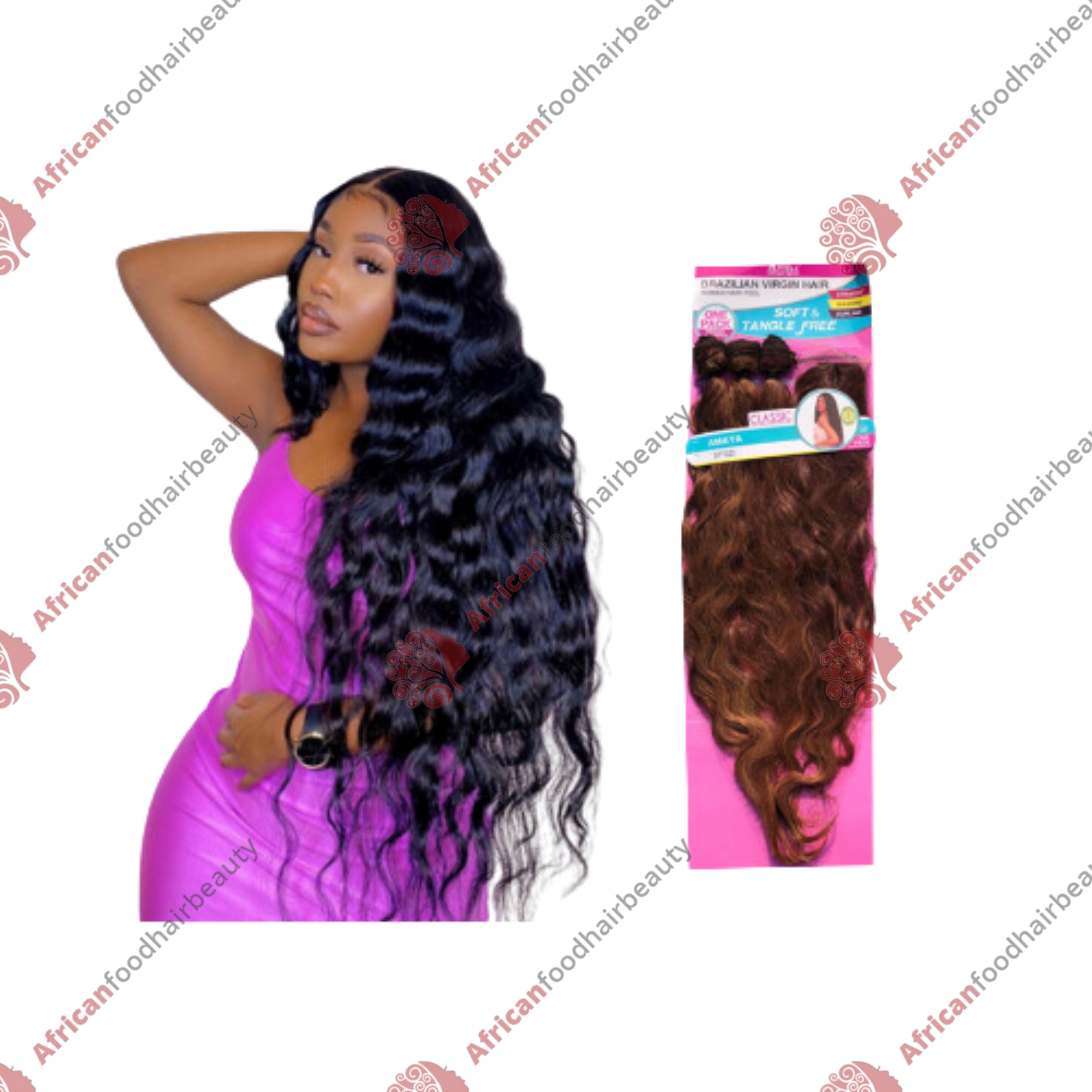 Noble Brazilian Virgin Hair Amaya with Closure 26