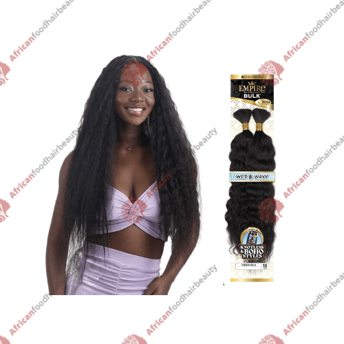Sensationnel Empire Wet & Wavy French Bulk 18" 100% Human Hair - africanfoodhairbeauty