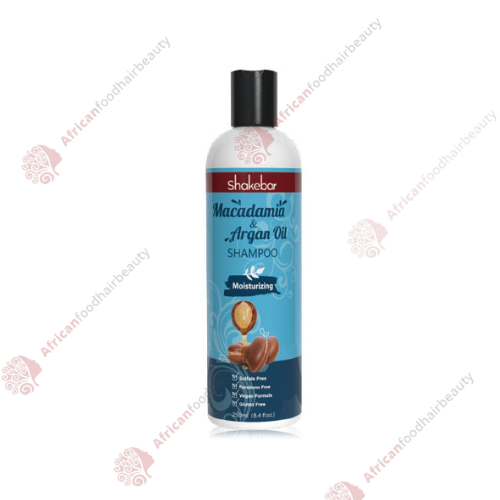 Shakebar Macadamia & Argan Oil Shampoo 8.45oz- africanfoodhairbeauty