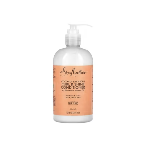 Shea Moisture Cococnut & Hibiscus Curl & Shine Conditioner 13oz - africanfoodhairbeauty