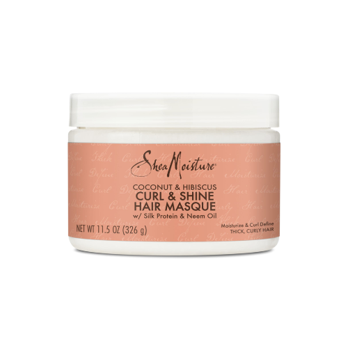 Shea Moisture Coconut & Hibiscus Curl & Shine Hair Masque 11.5oz - africanfoodhairbeauty