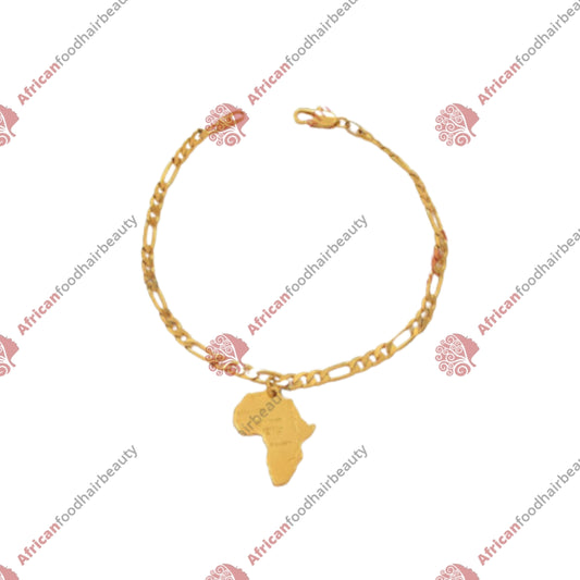 Unisex Gold Colour Africa Bracelet/Choker