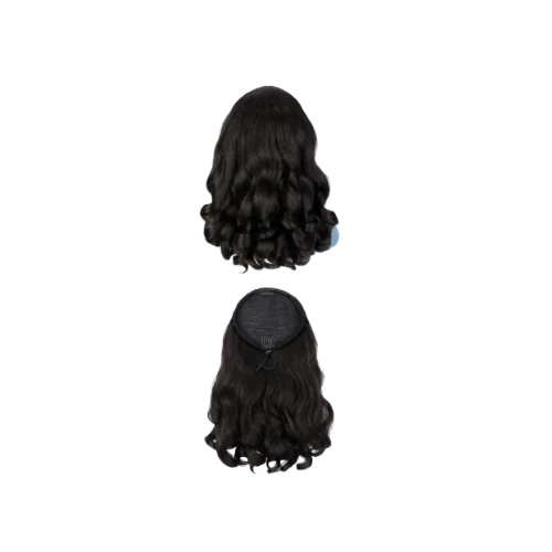 Yaki Straight With Loose Curls Ponytail 16" - africanfoodhairbeauty