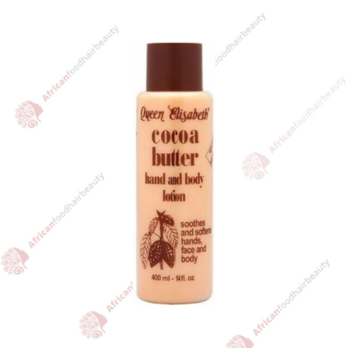 Queen Elisabeth Cocoa Butter Hand and Body Lotion 400ml - africanfoodhairbeauty